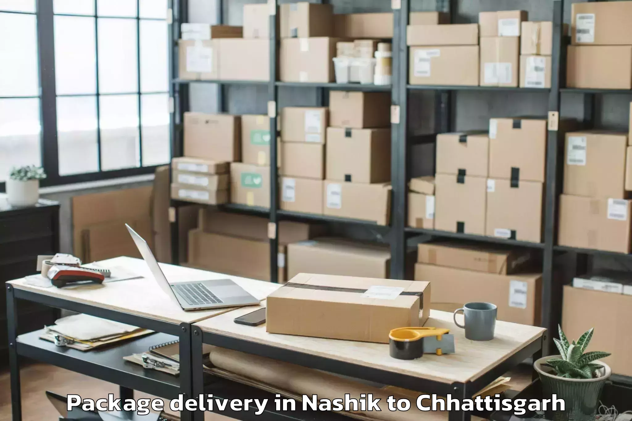 Leading Nashik to Op Jindal University Raigarh Package Delivery Provider